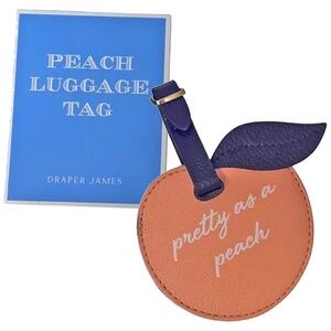 Draper James Luggage Tag Pretty as a Peach in Box NIB Reese Witherspoon